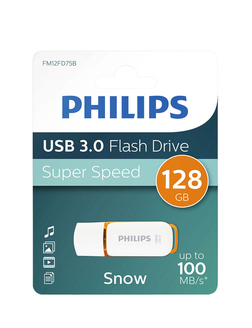 USB stick 3.0 Philips Snow USB-A 128GB oranje