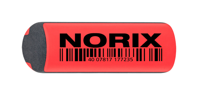 Potlood Staedtler Norix HB zwart-koraal blister à 2 stuks