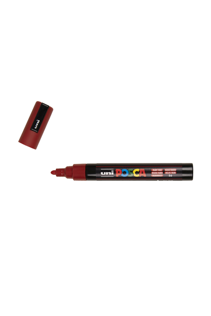 Paintmarker Uni POSCA PC5M medium robijnrood