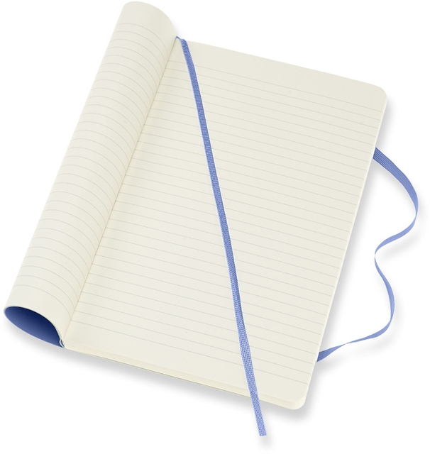 Notitieboek Moleskine large 130x210mm lijn soft cover hydrangea blue