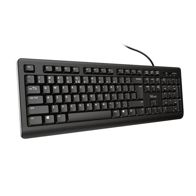 Toetsenbord Trust Primo QWERTY zwart
