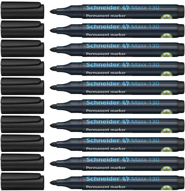 Permanent marker Schneider Maxx 130 rond 1-3mm zwart