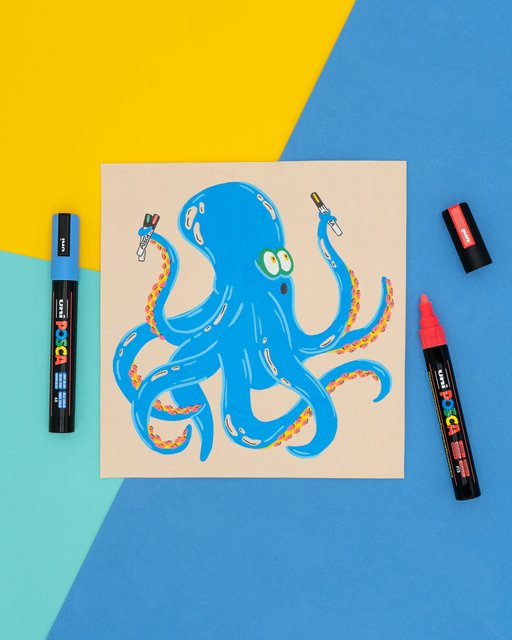 Paintmarker Uni POSCA PC8K breed schuin goud