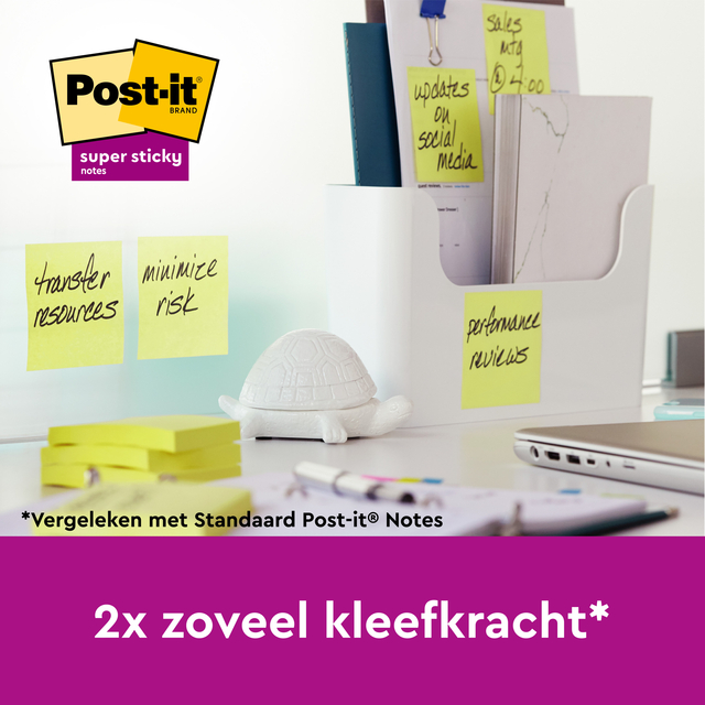 Memoblok 3M Post-it 622 RSS3CY 47,6x47,6mm geel 3 stuks