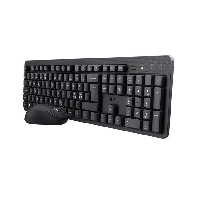 Toetsenbord en muis Trust TKM-360 draadloos zwart QWERTY