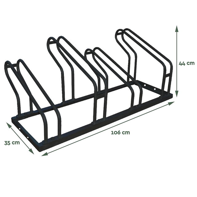 Fietsenrek BRASQ  4 fietsen BS400 zwart