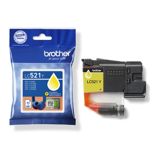 Inktcartridge Brother LC-521Y geel