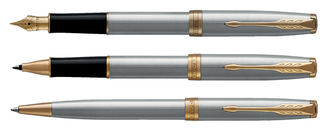 Balpen Parker Sonnet stainless steel GT medium