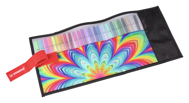 Viltstift STABILO Pen 68/25 Arty roletui medium assorti set à 25 stuks