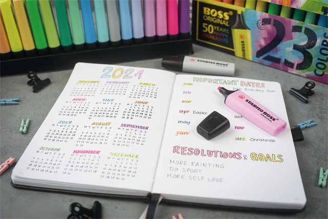 Markeerstift STABILO BOSS Original 70/4 pastel incl grijs ass 4st