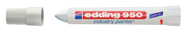 Viltstift edding 950 pastamarker industry rond 10mm wit blister à 1st
