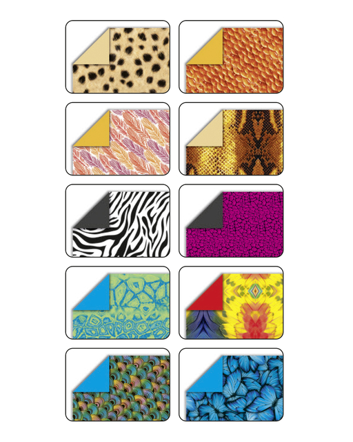 Vouwblaadjes Folia 80gr 15x15cm 50 vel 2-zijdig 10 wildlife designs