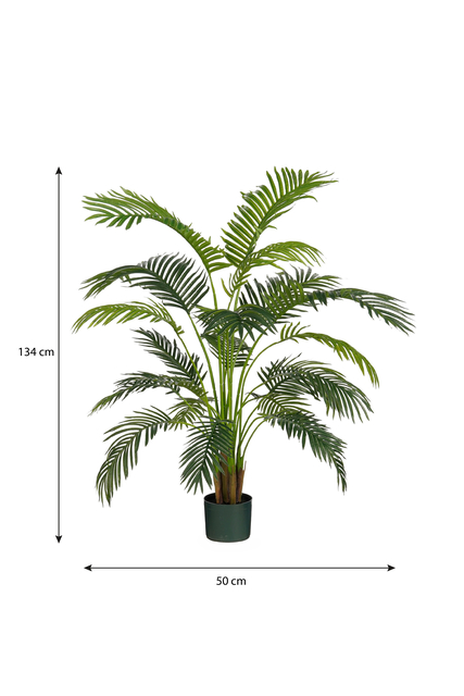 Kunstplant Mica Areca palm in pot groen waterproof