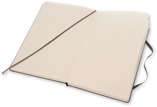 Notitieboek Moleskine large 130x210mm dots hard cover zwart