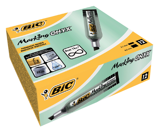 Viltstift Bic 1481 onyx schuin M zwart