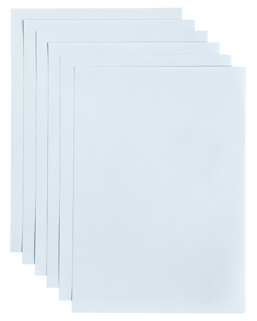 Kopieerpapier Papicolor A4 200gr 6 vel babyblauw