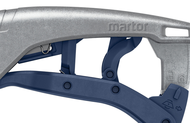Veiligheidsmes Martor Secunorm 610 XDR trapezium 18mm zilver