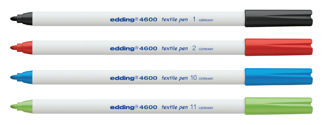 Textielmarker edding 4600 rond 1mm zwart