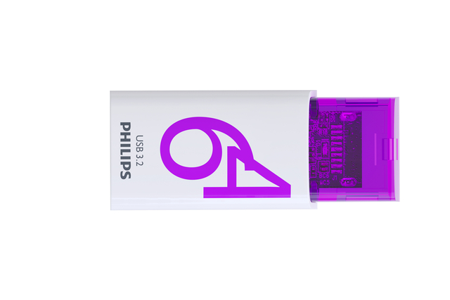 USB stick 3.2 Philips Click USB-C 64GB paars