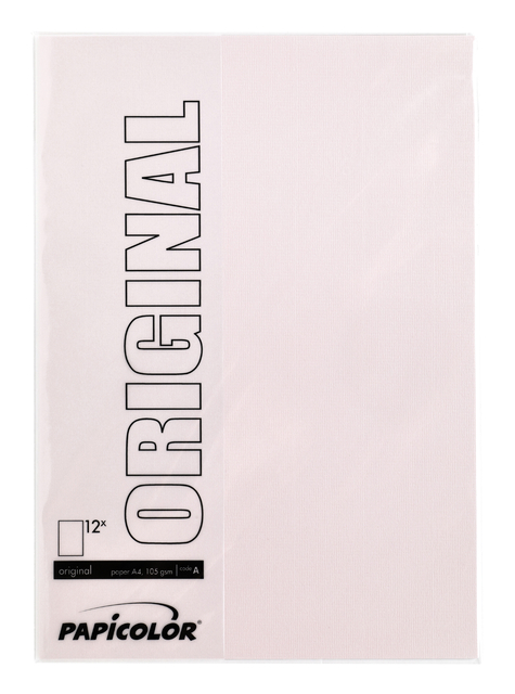 Kopieerpapier Papicolor A4 100gr 12 vel lichtroze