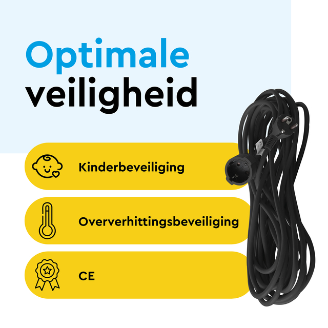Verlengkabel BRASQ 30m zwart