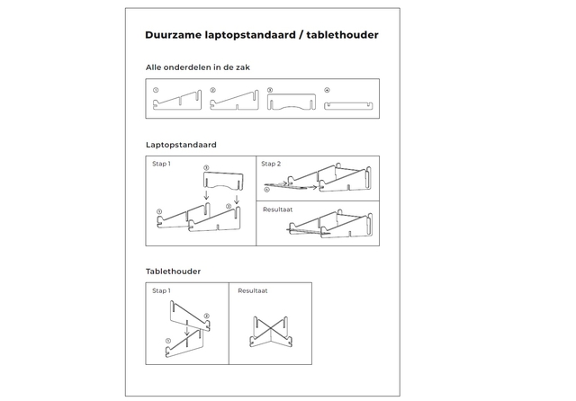Laptopstandaard Quantore gerecycled vilt zand