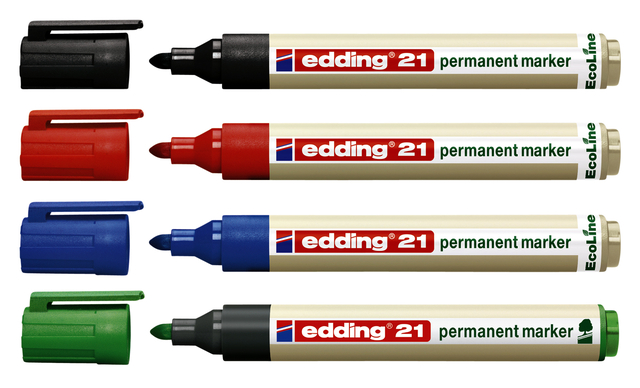 Viltstift edding 21 EcoLine rond groen 1.5-3mm