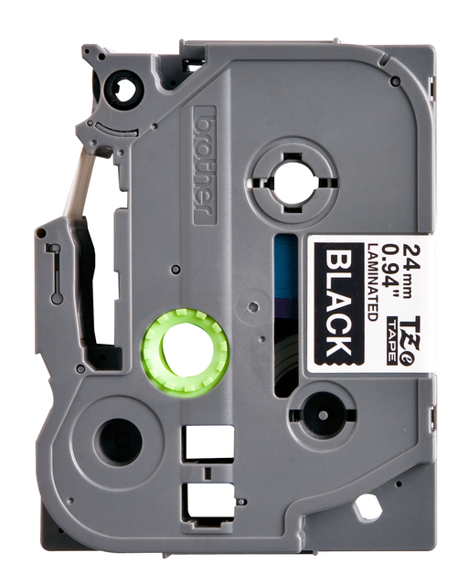 Labeltape Brother P-touch TZe-355 standaard 24mm wit op zwart