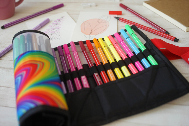 Viltstift STABILO Pen 68/25 Arty roletui medium assorti set à 25 stuks