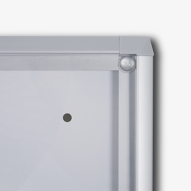Vitrinebord Quantore voor binnen 8x A4 zilver