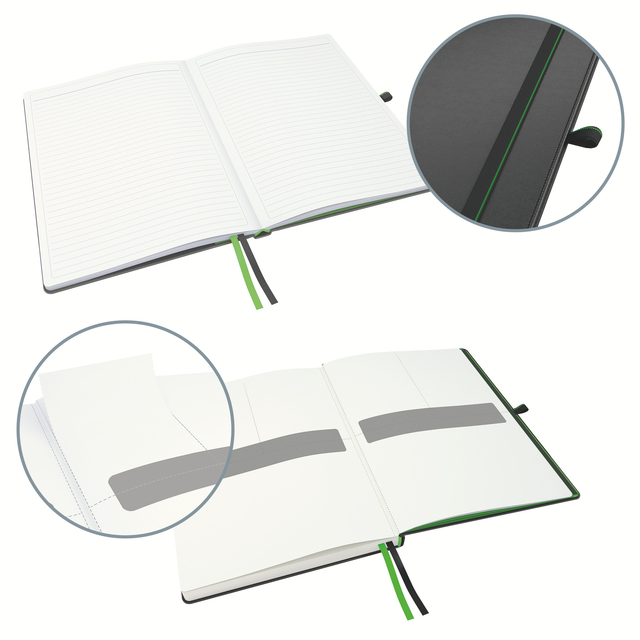 Notitieboek Leitz Complete A5 lijn 160 pagina's 100gr zwart