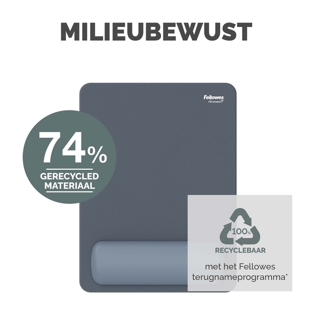 Muismat met polssteun Fellowes Breyta XL blauw