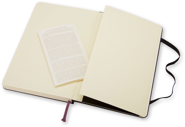 Notitieboek Moleskine pocket 90x140mm blanco hard cover zwart