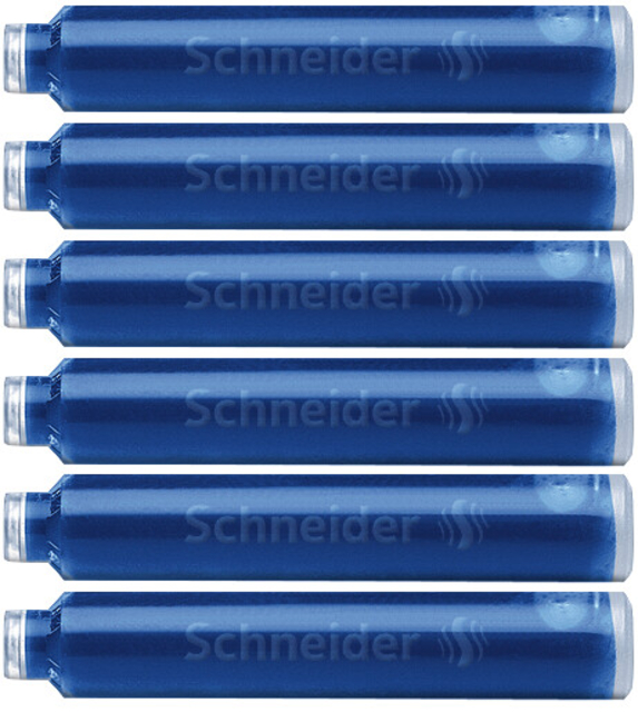 Inktpatroon Schneider din blauw doos à 6 stuks