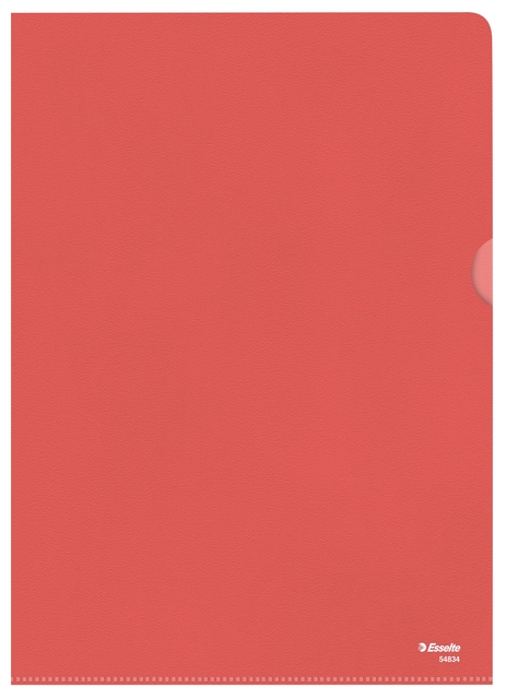 Insteekmap L-model Esselte standaard A4 0.11mm PP rood 100 stuks