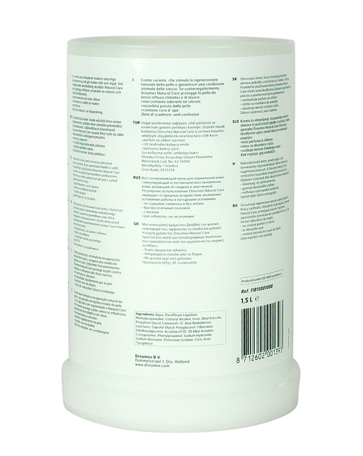 Handcrème Dreumex Natural Care vulling One2clean 1500ml