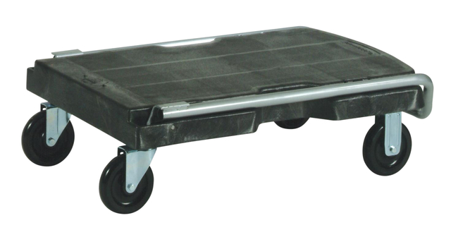Transportkar Rubbermaid Triple Trolley inklapbaar 227kg zwart