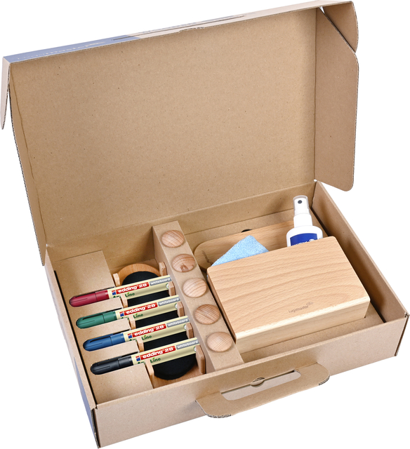 Whiteboard accessoire starter kit Legamaster WOODEN 17 stuks
