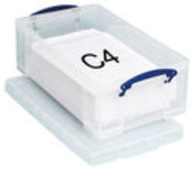 Opbergbox Really Useful 4 liter 30 vakken 395x255x88mm transparant wit
