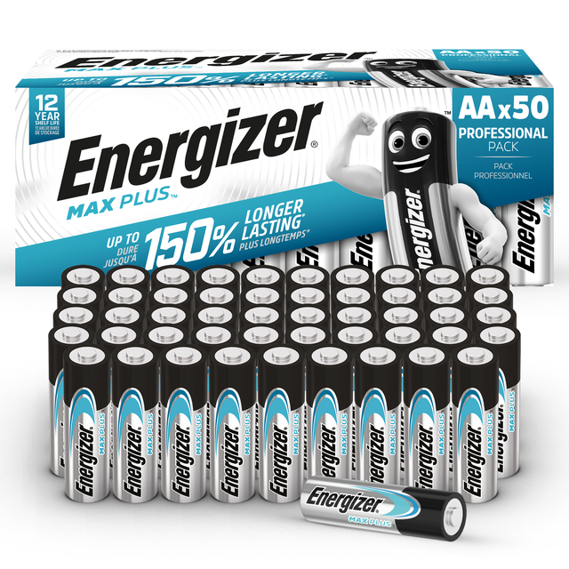 Batterij Energizer Max Plus 50x AA alkaline