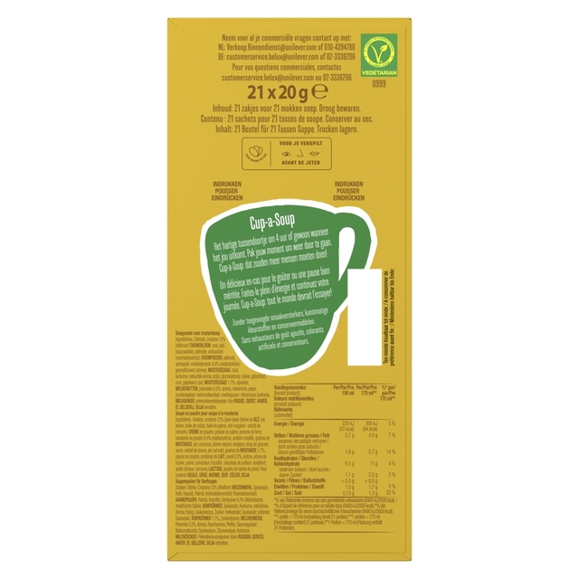 Cup-a-Soup Knorr mosterd 21x175ml