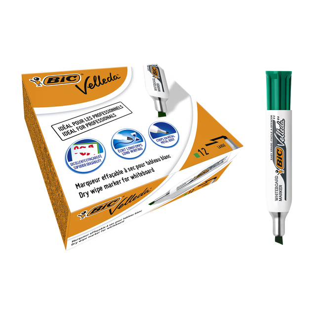 Whiteboardmarker Bic Velleda 1781 schuin large groen