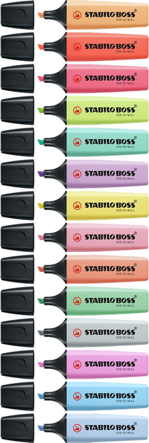 Markeerstift STABILO BOSS Original 70/8 pastel assorti etui à 8 stuks