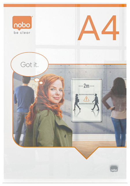 Infobord Nobo Premium Plus A4 acryl vrijstaand