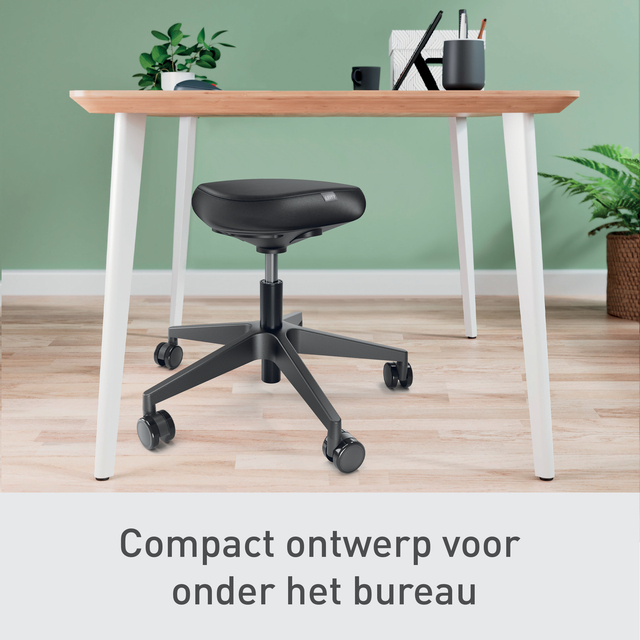 Zitkruk Leitz Ergo met wieltjes en comfortzitting