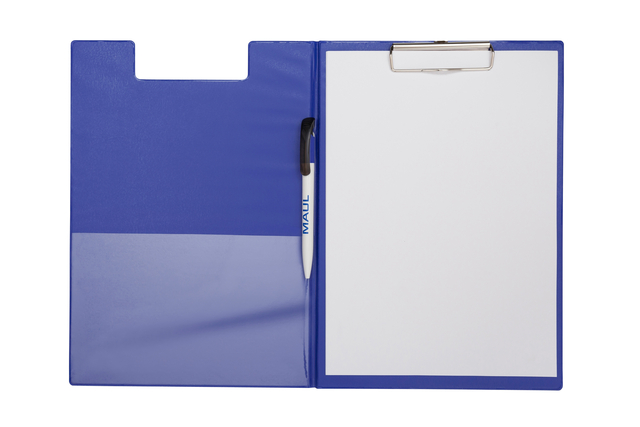 Klembordmap MAUL A4 staand PVC met penlus blauw