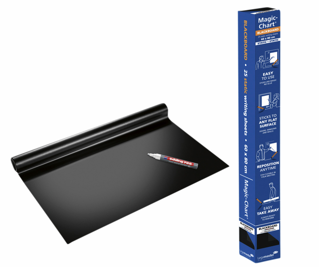 Magic-Chart Legamaster Whiteboard 600x800mm zwart 25 vel