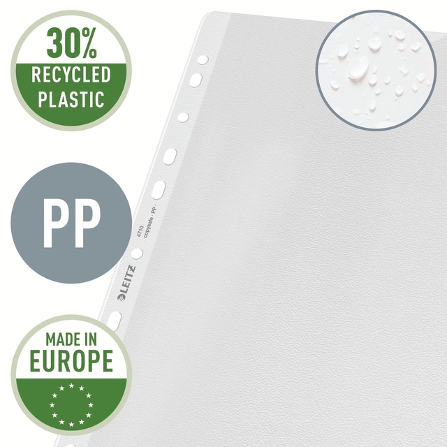 Showtas Leitz Premium copy safe 0.13mm PP A4 100 stuks