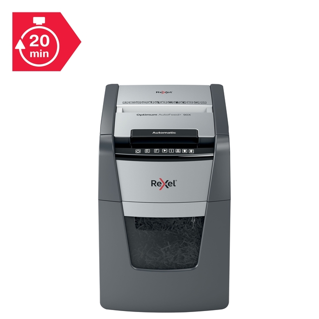 Papiervernietiger Rexel Optimum Auto+ 90X snippers 4x28mm