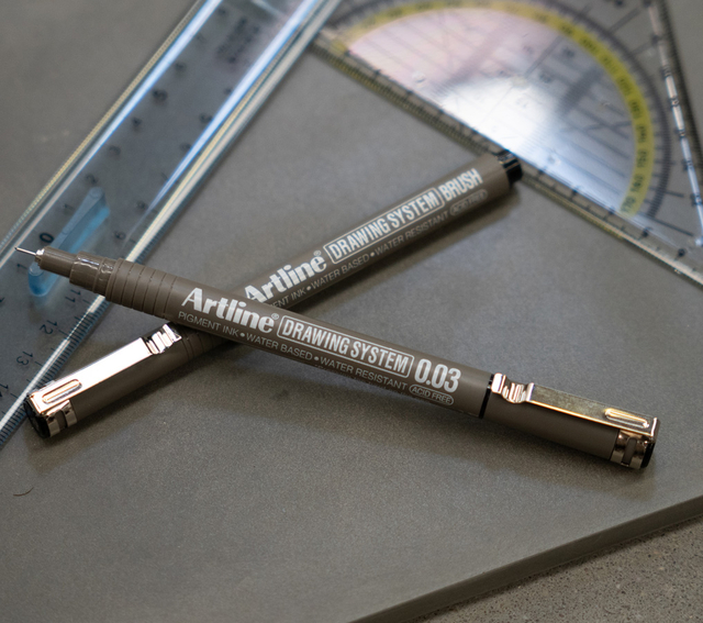 Fineliner Artline technisch 0.03mm zwart